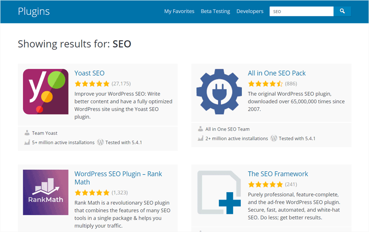 Searching SEO WordPress Plugin