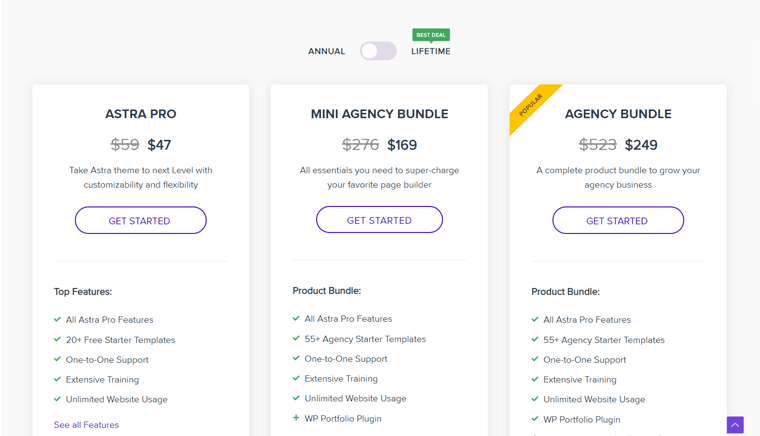Astra Paid Version Pricing 