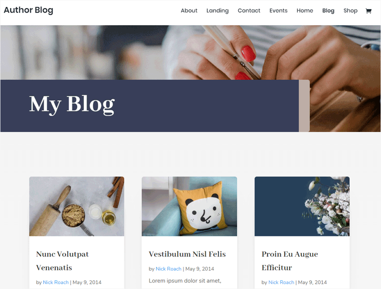 Divi Blog Theme