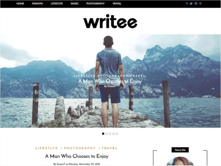 Writee Best WordPress Theme