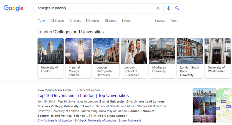 Google Local Search Result