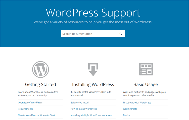 WordPress.org Support Page