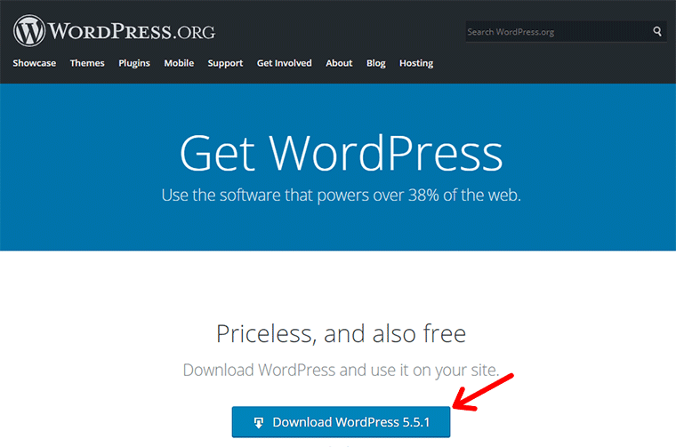 Download the Latest version of WordPress