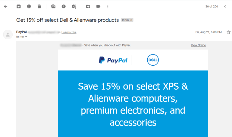 Follow up Email by PayPal