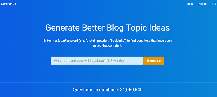 QuestionDB - Content Marketing Tool
