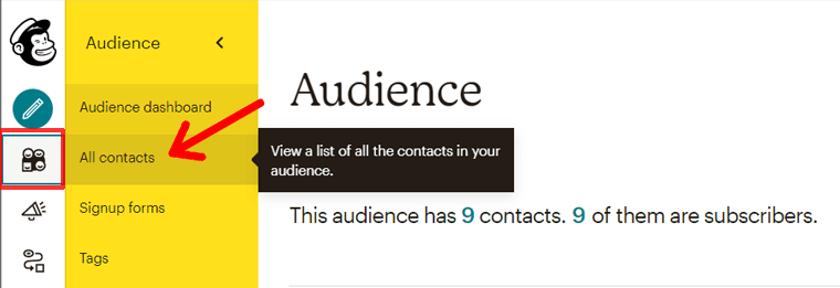 View All Contacts in Your Mailchimp Account