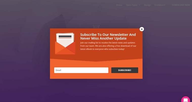 Email Popup Form Demo by Bloom Plugin