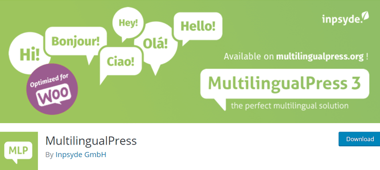 MultilingualPress WordPress Plugin for Multilanguage Stores