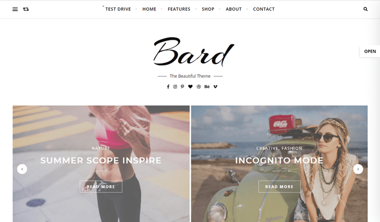 Bard Free WordPress Blog Theme