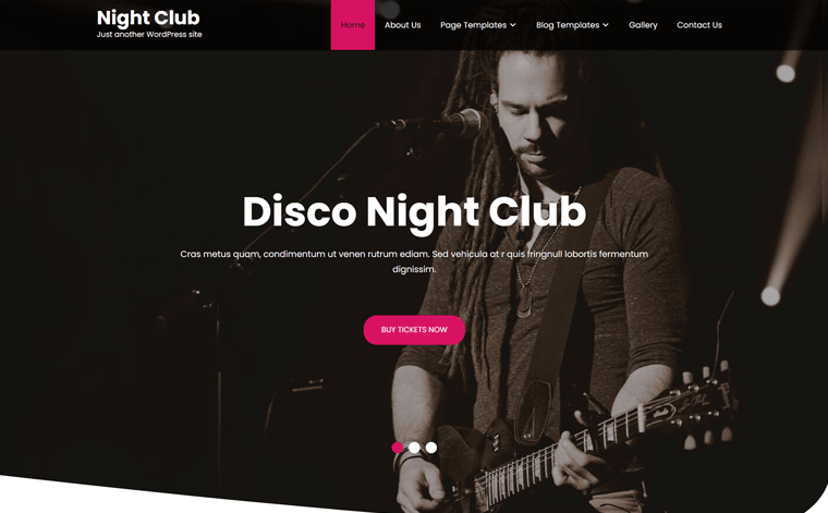 Night Club Lite WordPress Template
