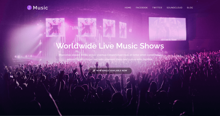 OceanWP theme for Live Music Shows