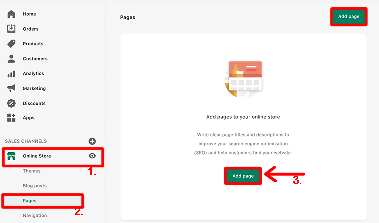 Add Pages to Your Store