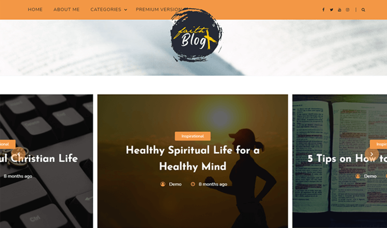 Faith Blog Free WordPress Theme