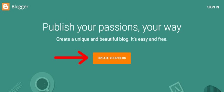 Create Your Blog on Blogger
