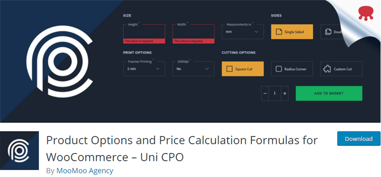 Uni CPO- Product Options and Price Calculation Formulas for WooCommerce 