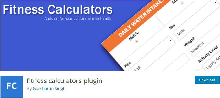 fitness calculators plugin- price calculator WordPress plugin
