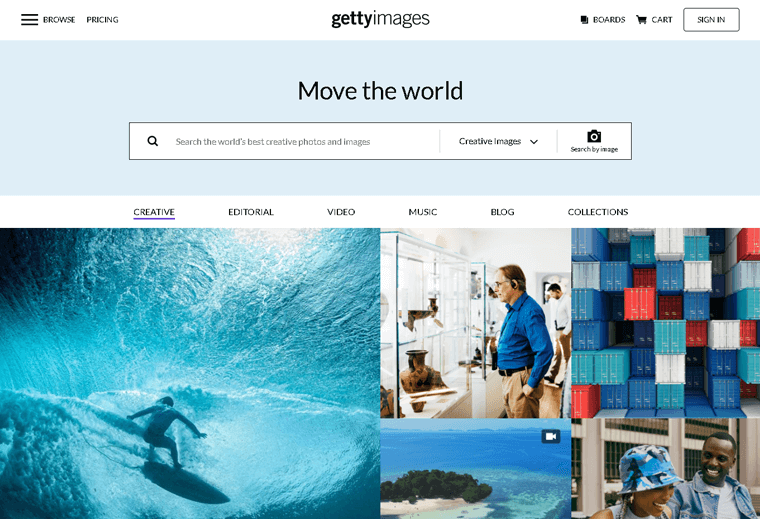 Getty Images Membership Site