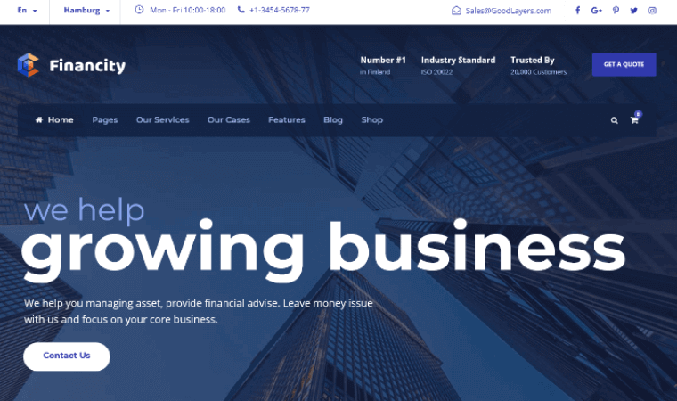 FinancityTheme Financial services WordPress theme