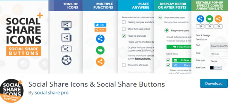 Social Share Icons and Social Share Buttons