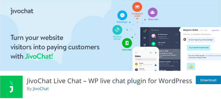 JivoChat Live Chat Plugin of WordPress