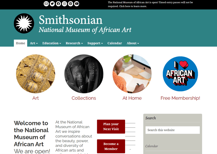 Smithsonian-WordPress site examples