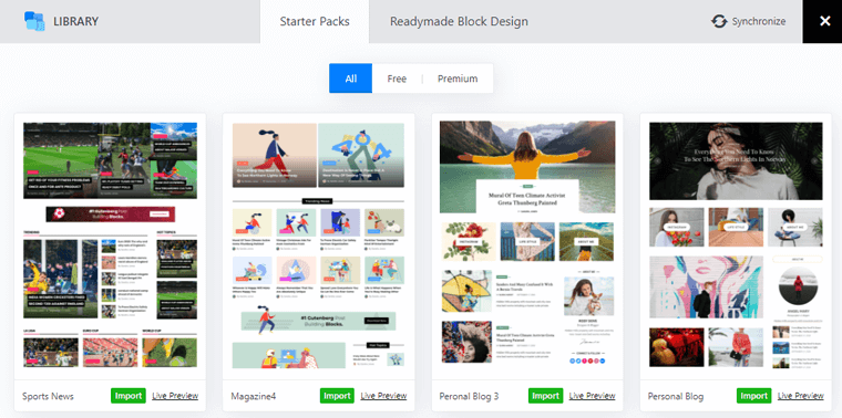 Ready Made Designs and Starter Packs