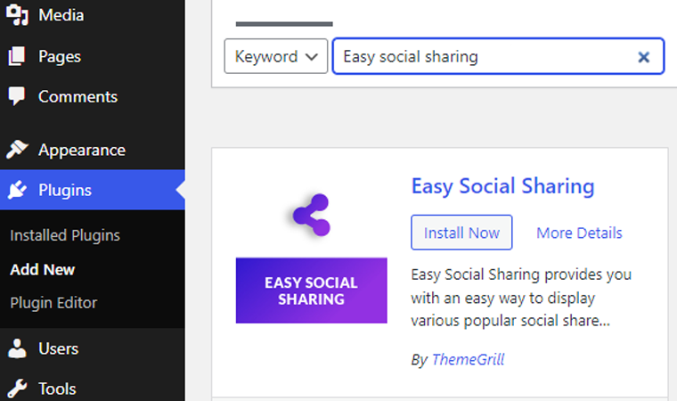 WordPress Easy Social Sharing Plugin Example for WordPress vs Tumblr