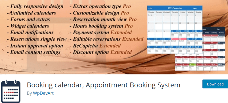 Booking Calendar Appointment Booking System