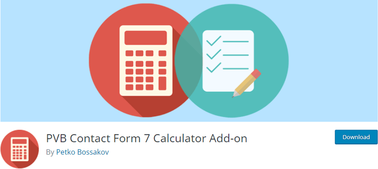 PVB Contact Form 7 Calculator Add-on- WordPress calculator plugins