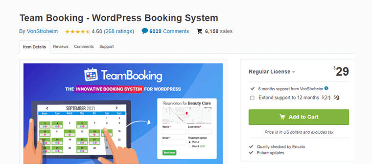 Team Booking WordPress Booking System