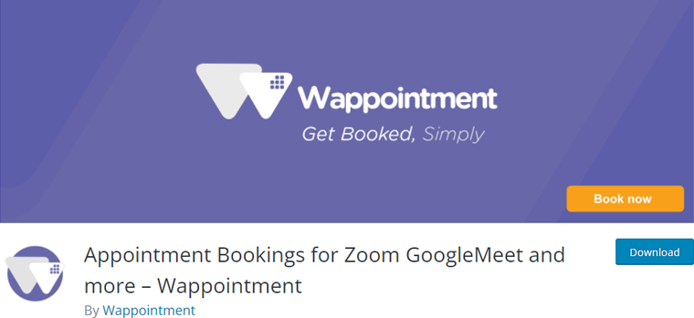 Wappointment Booking for Zoom GoogleMeet for WordPress