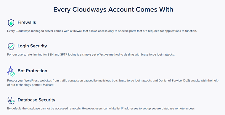 Security Features Included in Cloudways Hosting