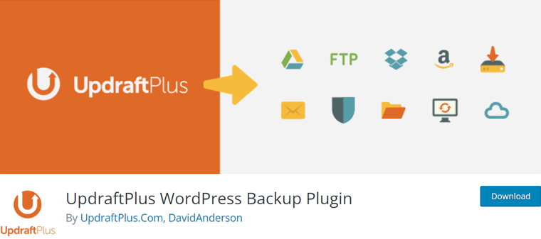 UpDraftPlus Popular WordPress Backup Plugin
