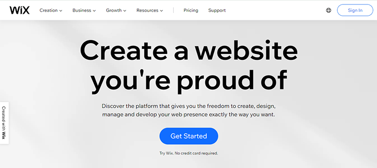 Wix Website & Blogging Platform