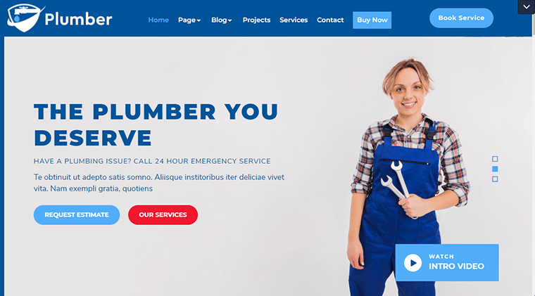 Industrial Lite Construction and Plumber WordPress Theme