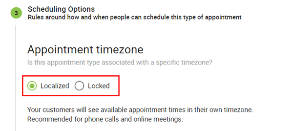 Timezone Specify for Appointments