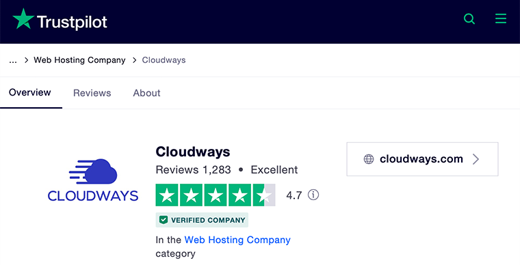 Cloudways Trustpilot Reviews