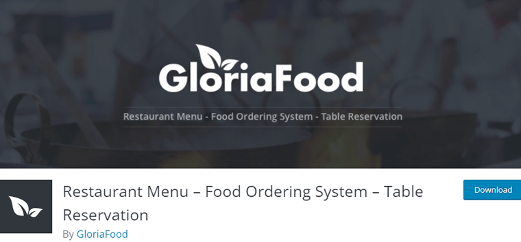 GloriaFood WordPress Plugin for Online Food Order & Delivery