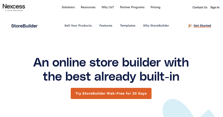 Nexcess StoreBuilder and Restaurants Websites Builder
