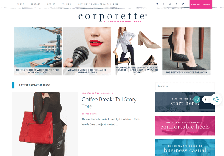 Corporette Fashion Blog Website