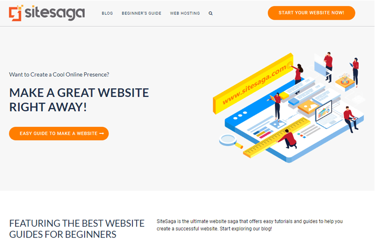 SiteSaga Technology Blog Website Example