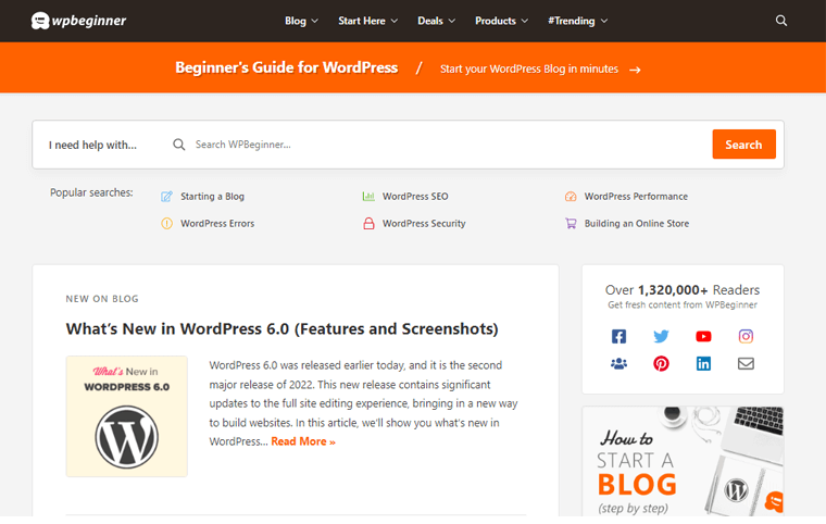 WPBeginner WordPress Resource Blog Website