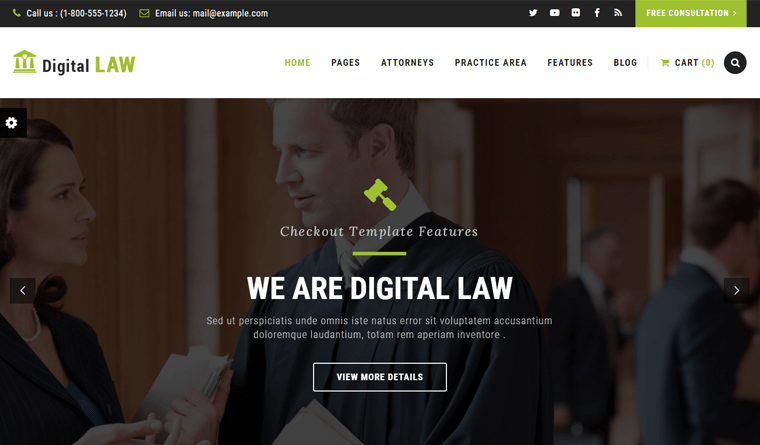 Digital Law WordPress Theme
