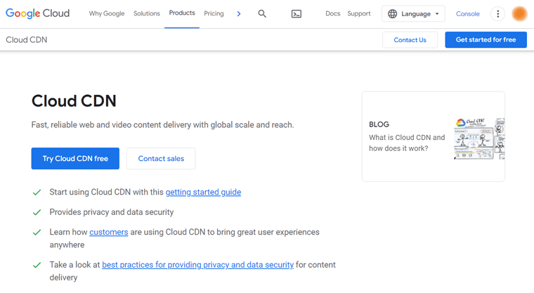 Google Cloud CDN Service