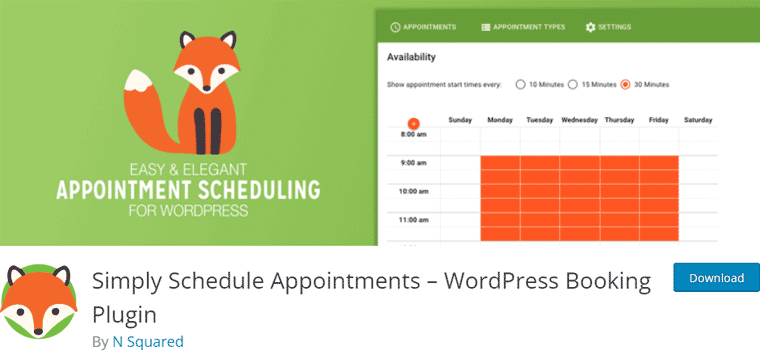 Simply Schedule Appointments - Best WordPress Hair Salon Booking Plugins