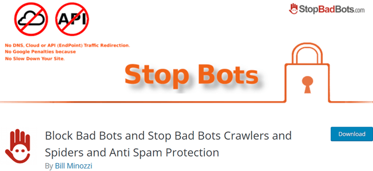 Stop Bad Bots WordPress Plugin