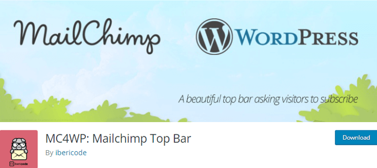 Mailchimp Top Bar WordPress Plugin