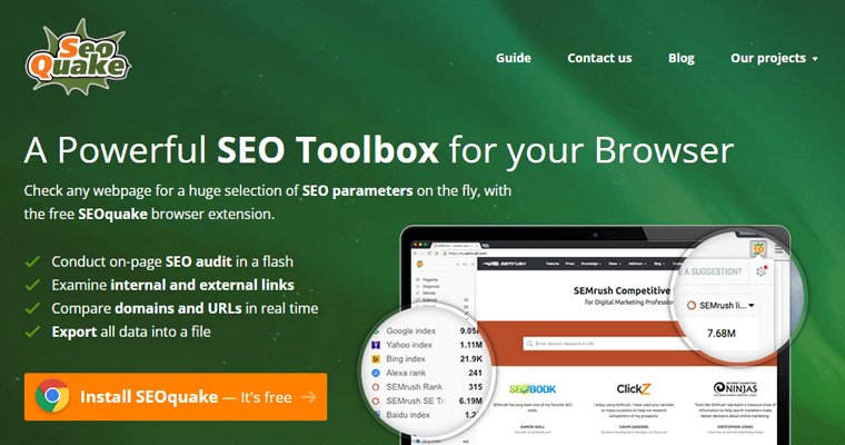SEO Quake Powerful SEO Toolbox For Your Browser