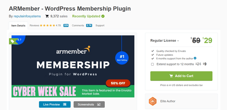 ARMember WordPress Plugin for Integrating Paywall