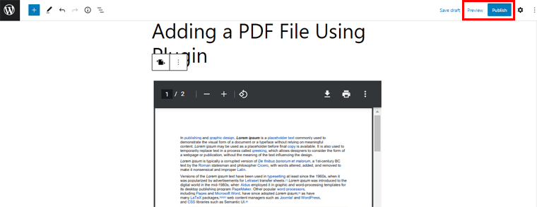 Preview and Publish the PDF File to Make it go Live